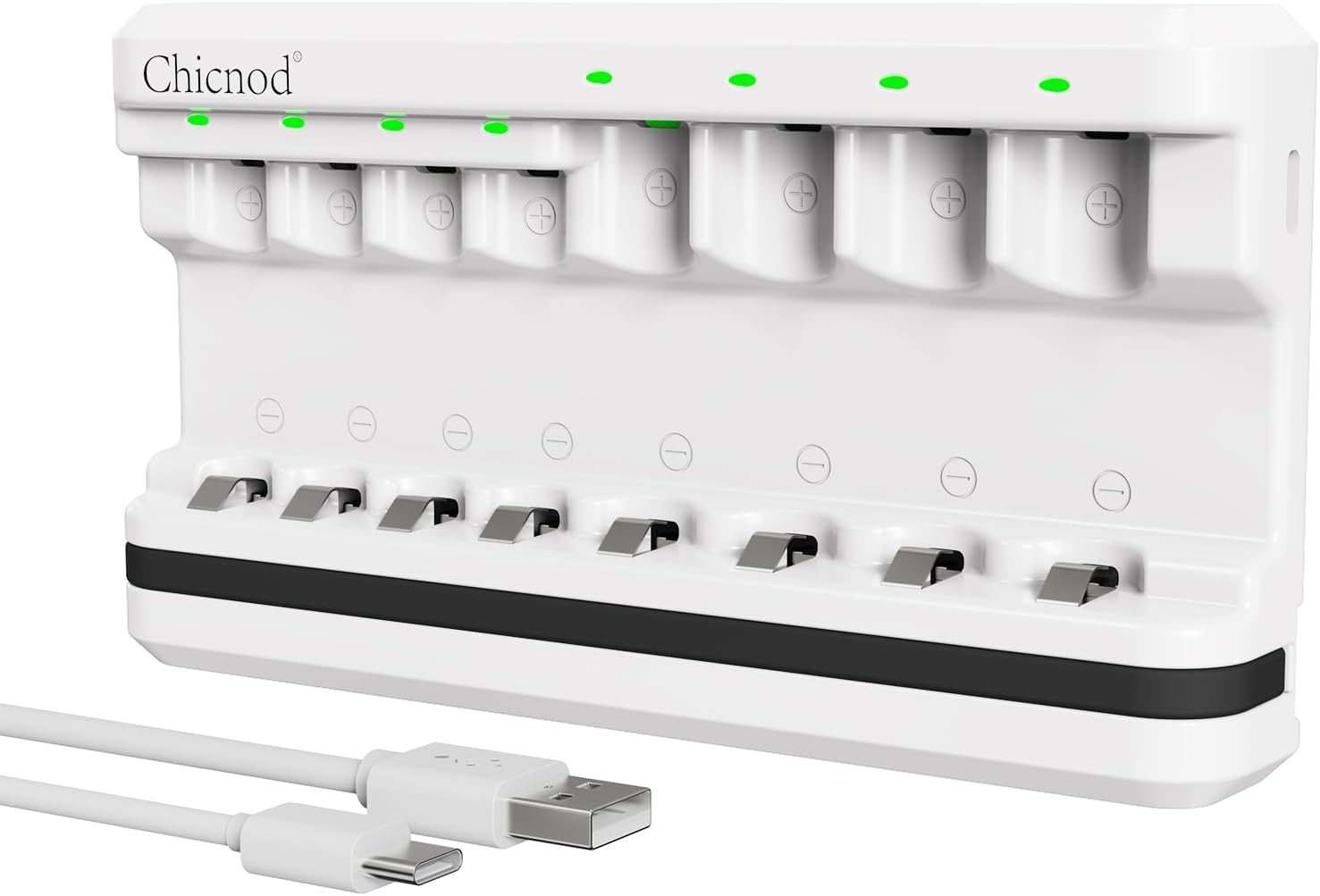 Fast Charge 8-Slot Battery Charger - All-in-One Power Solution