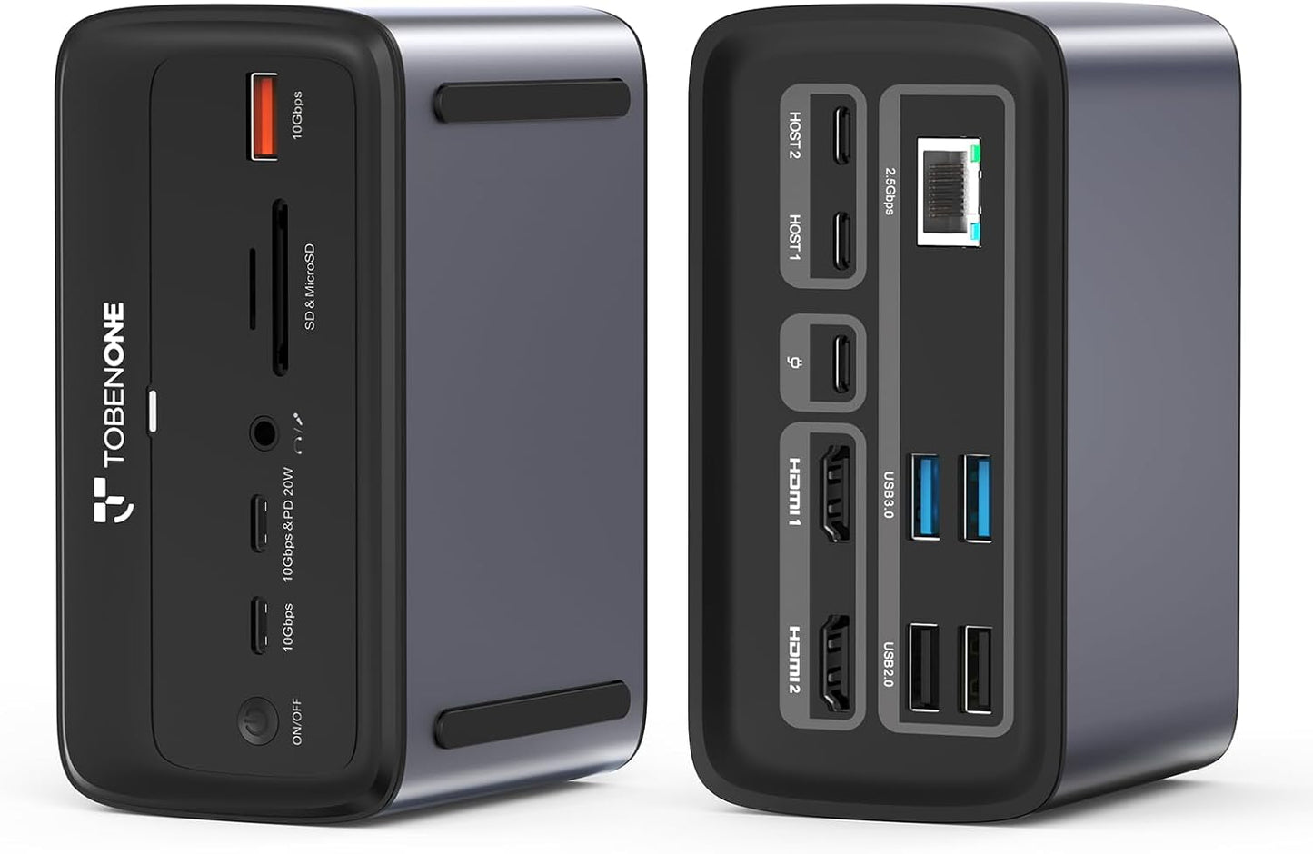 TobenONE MacBook Docking Station: Dual 4K@60Hz Power