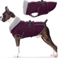 Lelepet Waterproof Fleece Dog Coat for Warmth in Cold Weather