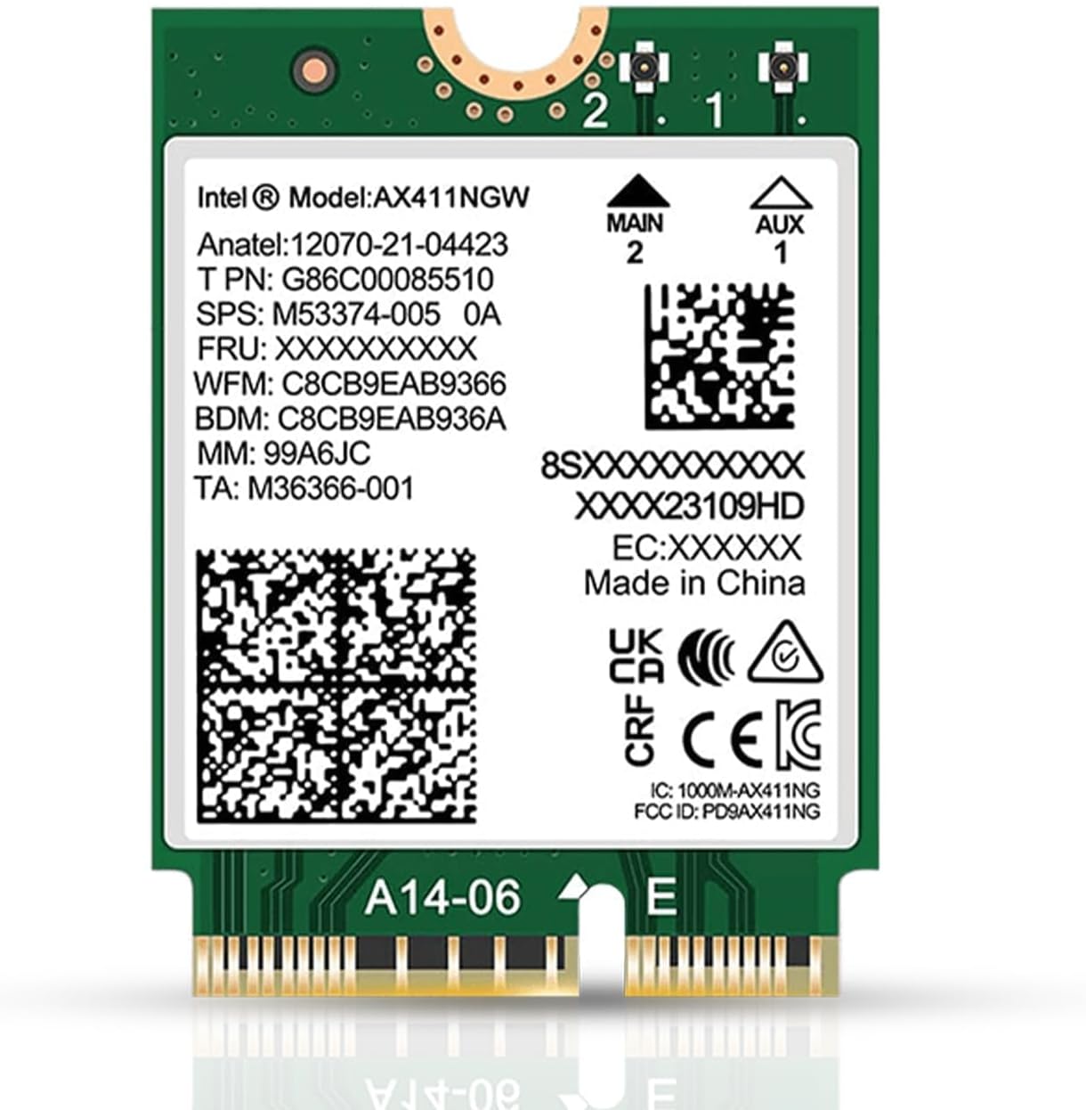 WiFi 6E Adapter for Intel AX411 | Tri-Band Wireless Performance