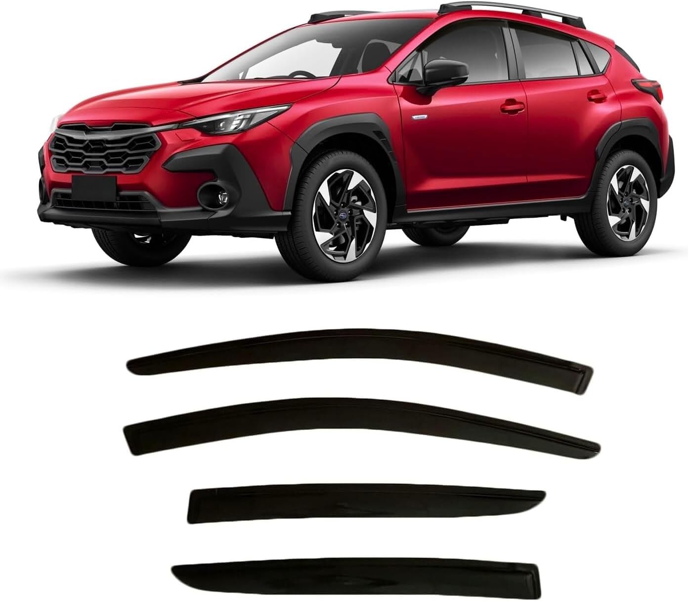 2024-2025 Tape-On Side Window Deflector Visors for Subaru