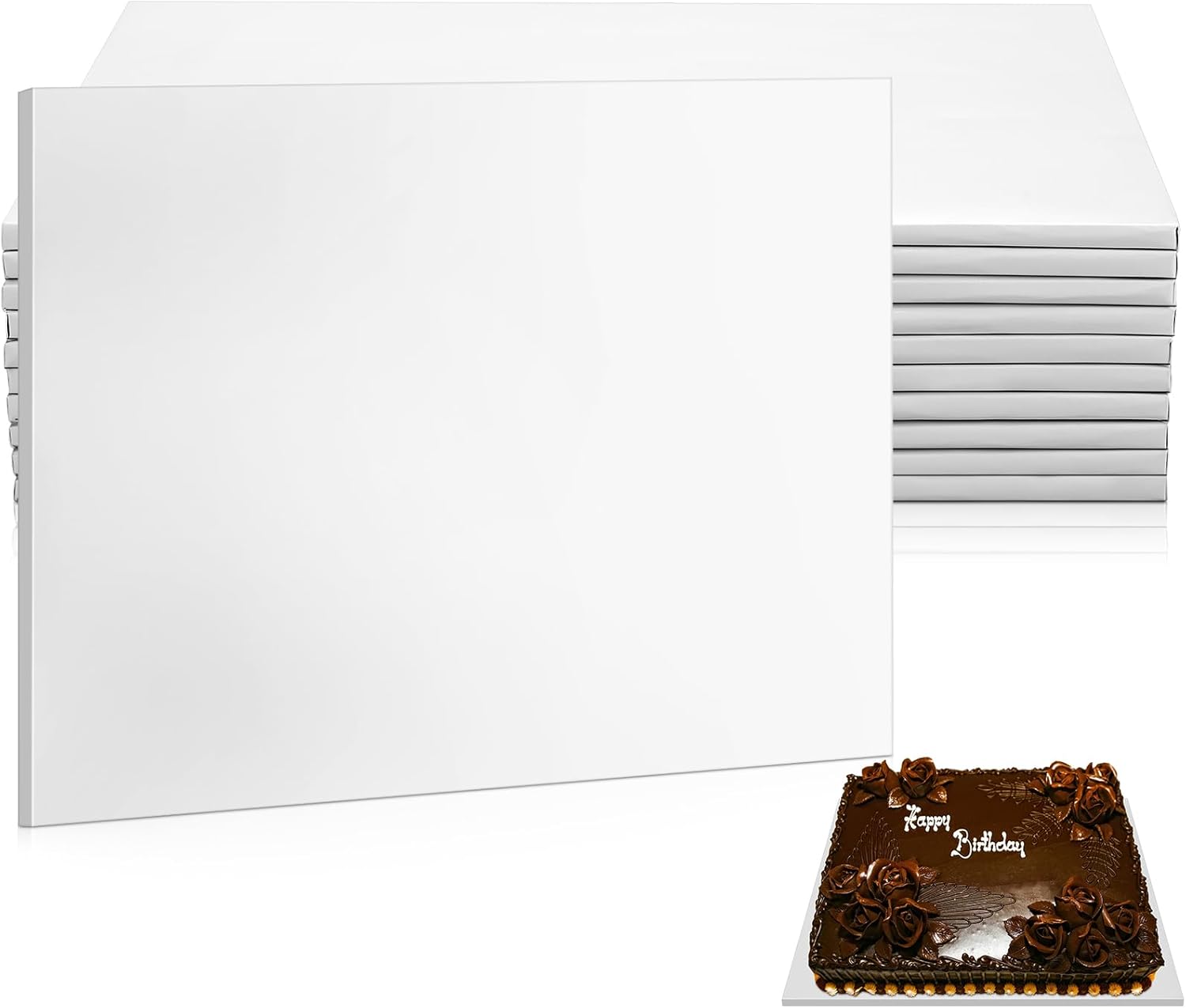 Affrolling 10 Pack 18.5 x 26 Inch Cake Drum Boards