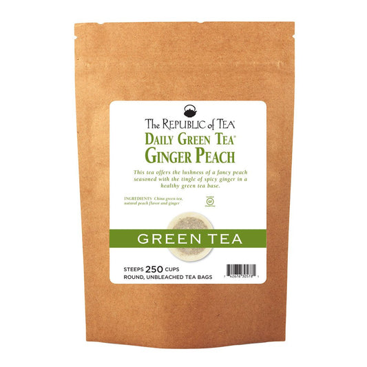Ginger Peach Flavored Green Tea by The Republic of Tea - 250 Bags