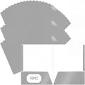 Jutom 50 Pcs 2 Pocket Glossy Paper Folders for Office Use