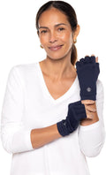 Coolibar UPF 50+ Ouray UV Fingerless Sun Gloves - Sleek Grey X-Small