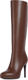 Modatope Knee High Boots Women Pointed Toe Stiletto Heel - Stylish 0
