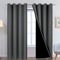 Yakamok Dark Grey Full Shade Curtain Panels - Heavy Duty Thermal