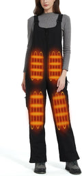 Women's Waterproof Heated Insulated Bib Overalls - Heated Snow Bibs