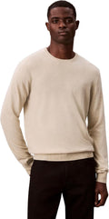 Calvin Klein Mens Wool Blend Crewneck Sweater - Timeless Comfort Men's