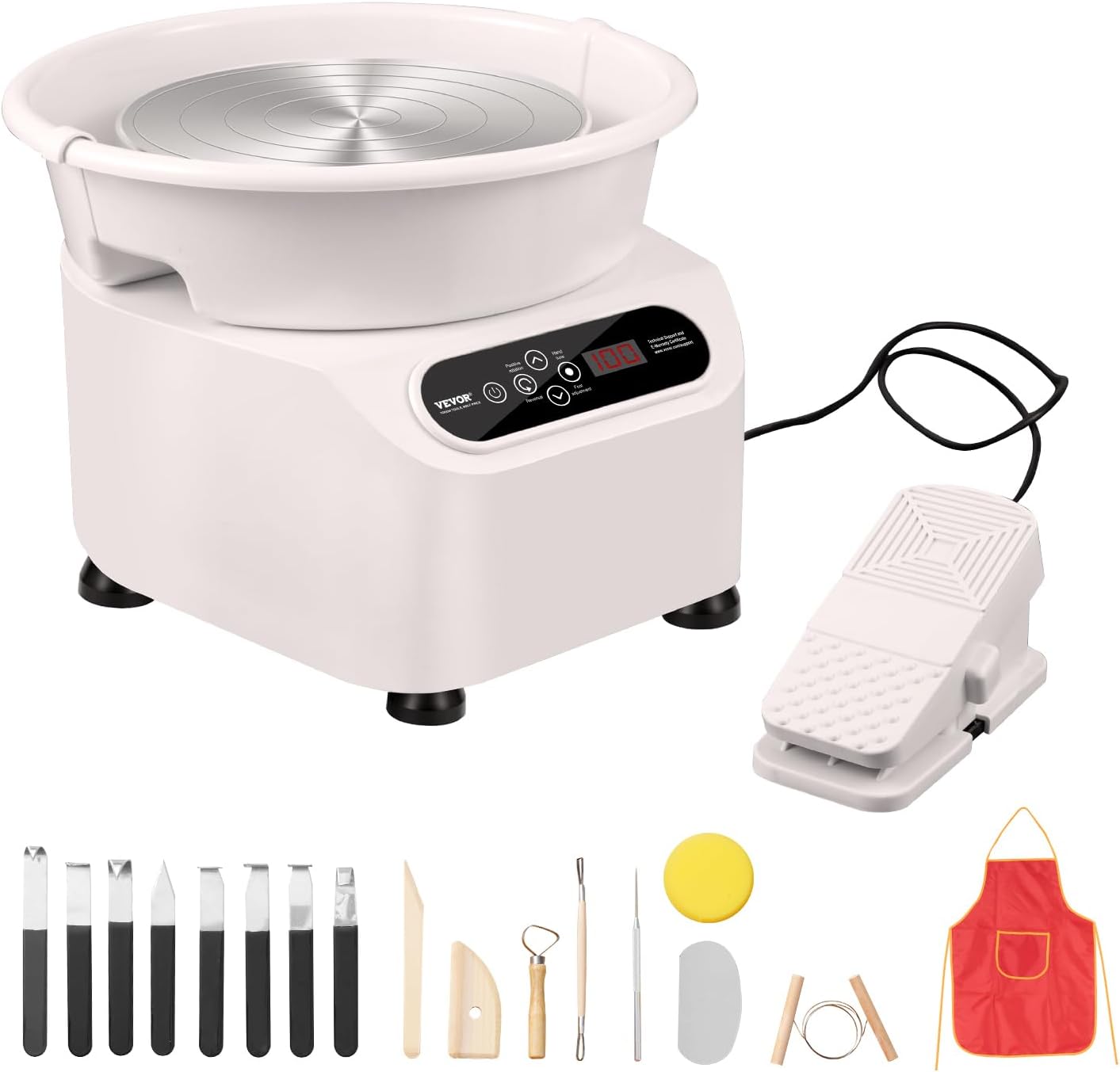 VEVOR 11inch Pottery Wheel with LCD Touch Screen and Tools