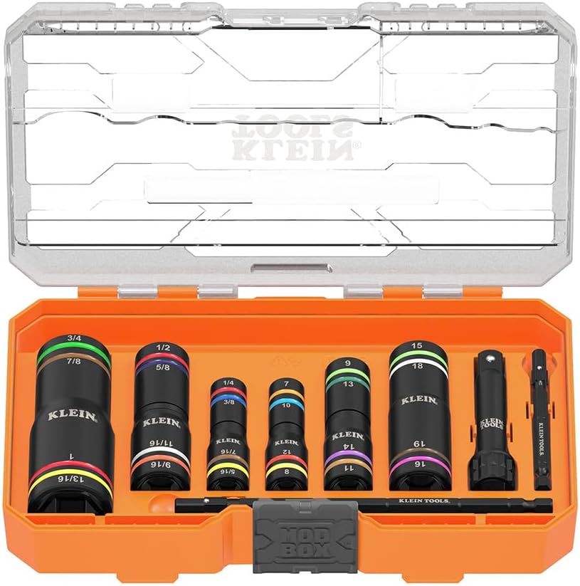 Klein Tools KNECT Quad Socket Set: 24 Sizes in 6 Sockets