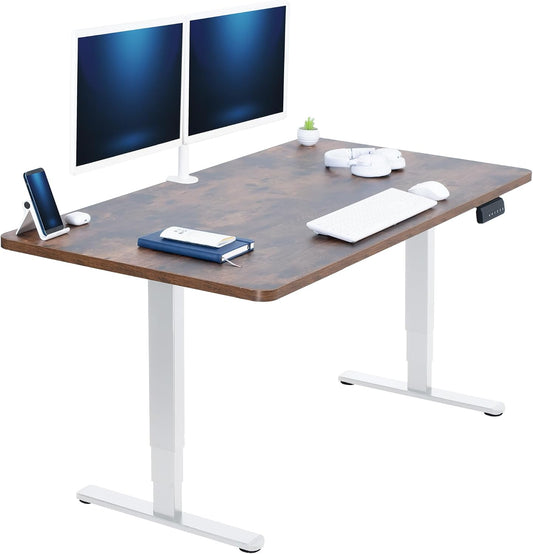 VIVO Electric Dual Motor Sit Stand Desk with Memory Height Adjustment