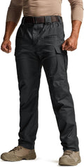 CQR Men's Flex Stretch Tactical Pants - Durable, Lightweight Fit tough