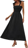 MakeMeChic Women's Summer Boho Dress Floral Print Maxi Dress