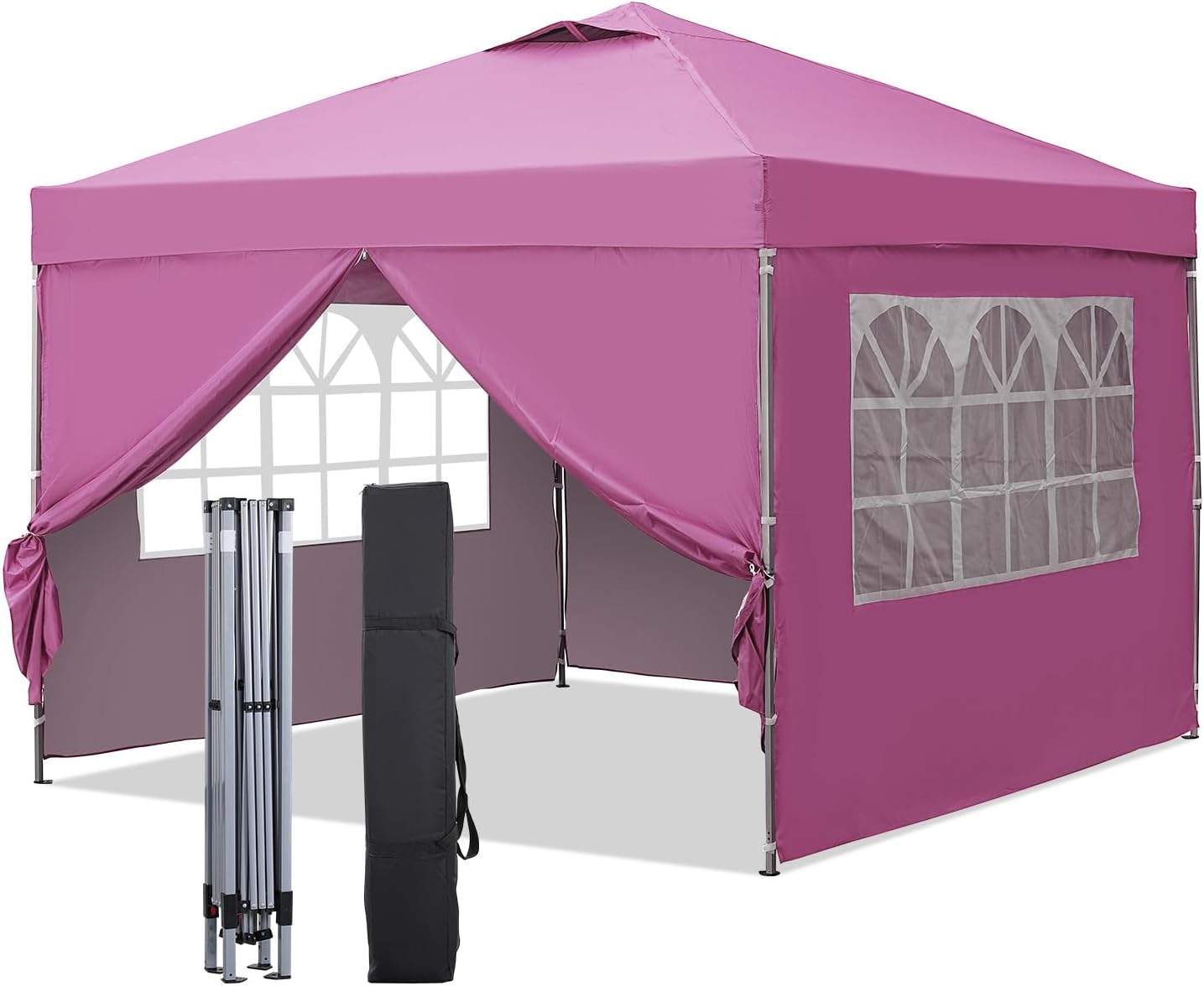 Pink Pop-up Paint Tent, 10x10ft, 4 Walls