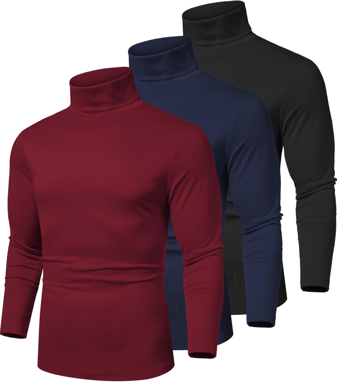 Stylish Men's Slim Fit Turtleneck Lightweight Pullover Sweater