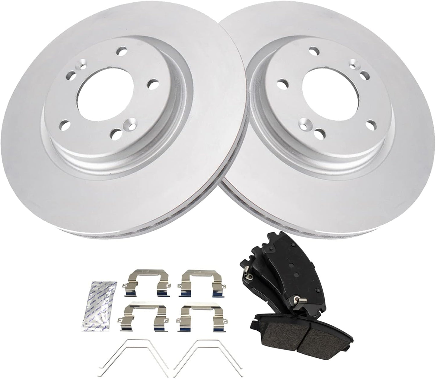 TRQ Front Brake Pad & Rotor Kit for Hyundai Elantra & Tucson
