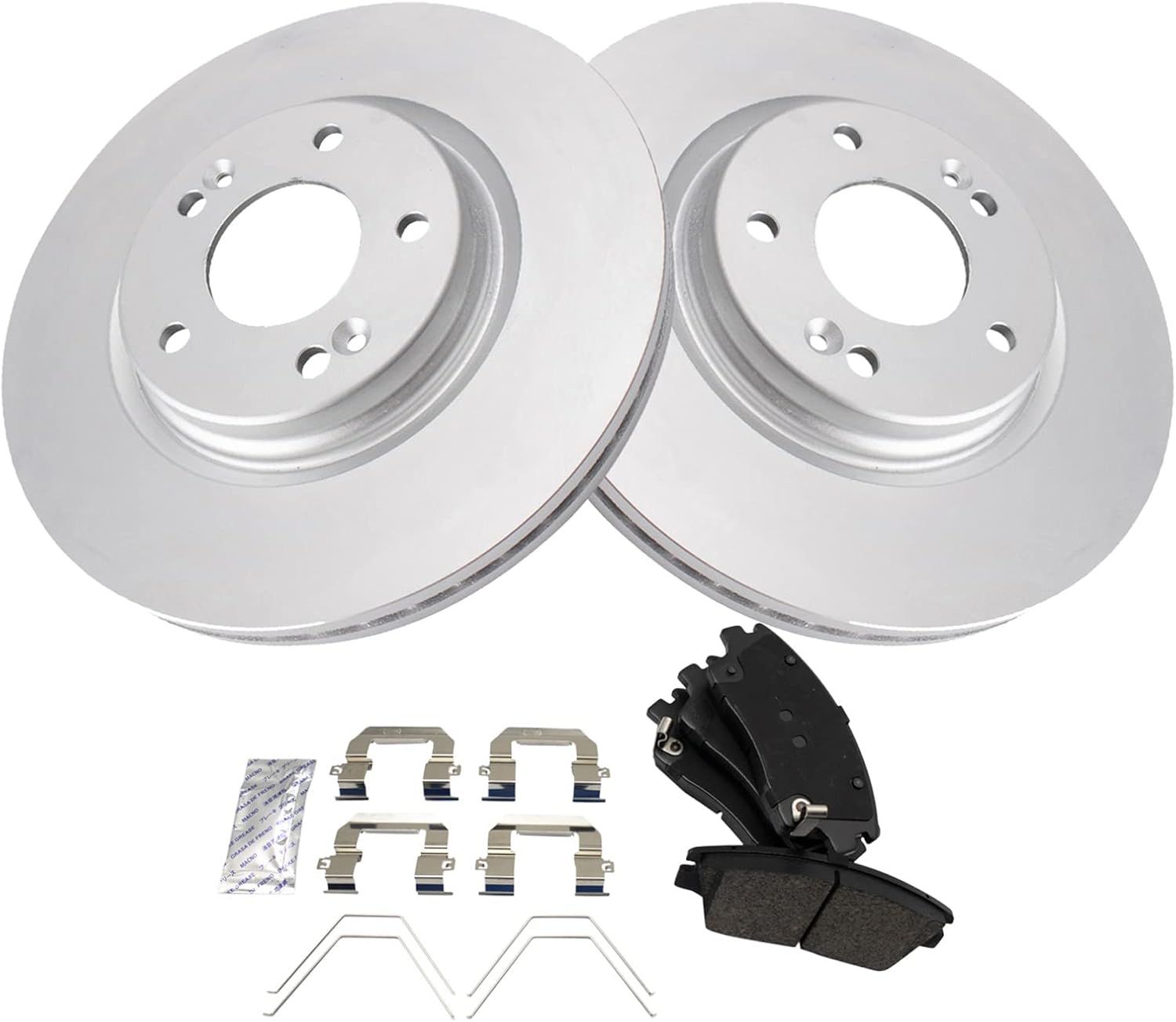 TRQ Front Brake Pad & Rotor Kit for Hyundai Elantra & Tucson