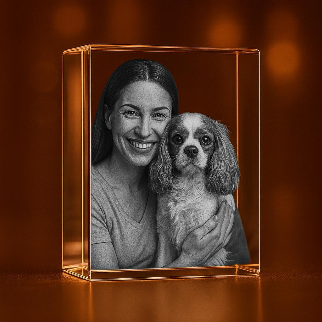 Personalized 3D Crystal Heart Figurine for Special Moments