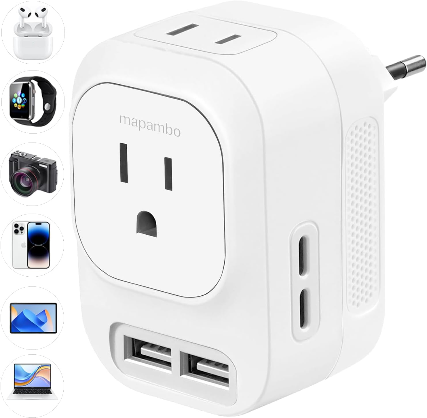 Mapambo 220V to 110V Voltage Converter for European Travel