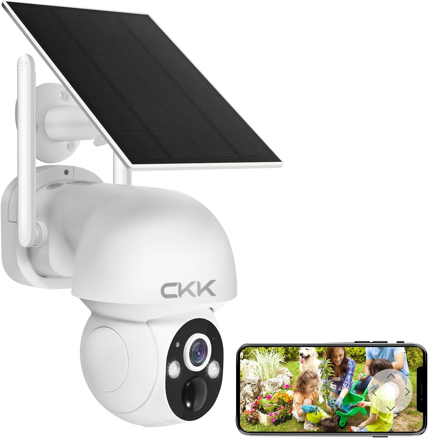 4MP Solar Camera Security Outdoor with PTZ and 2-Way Audio