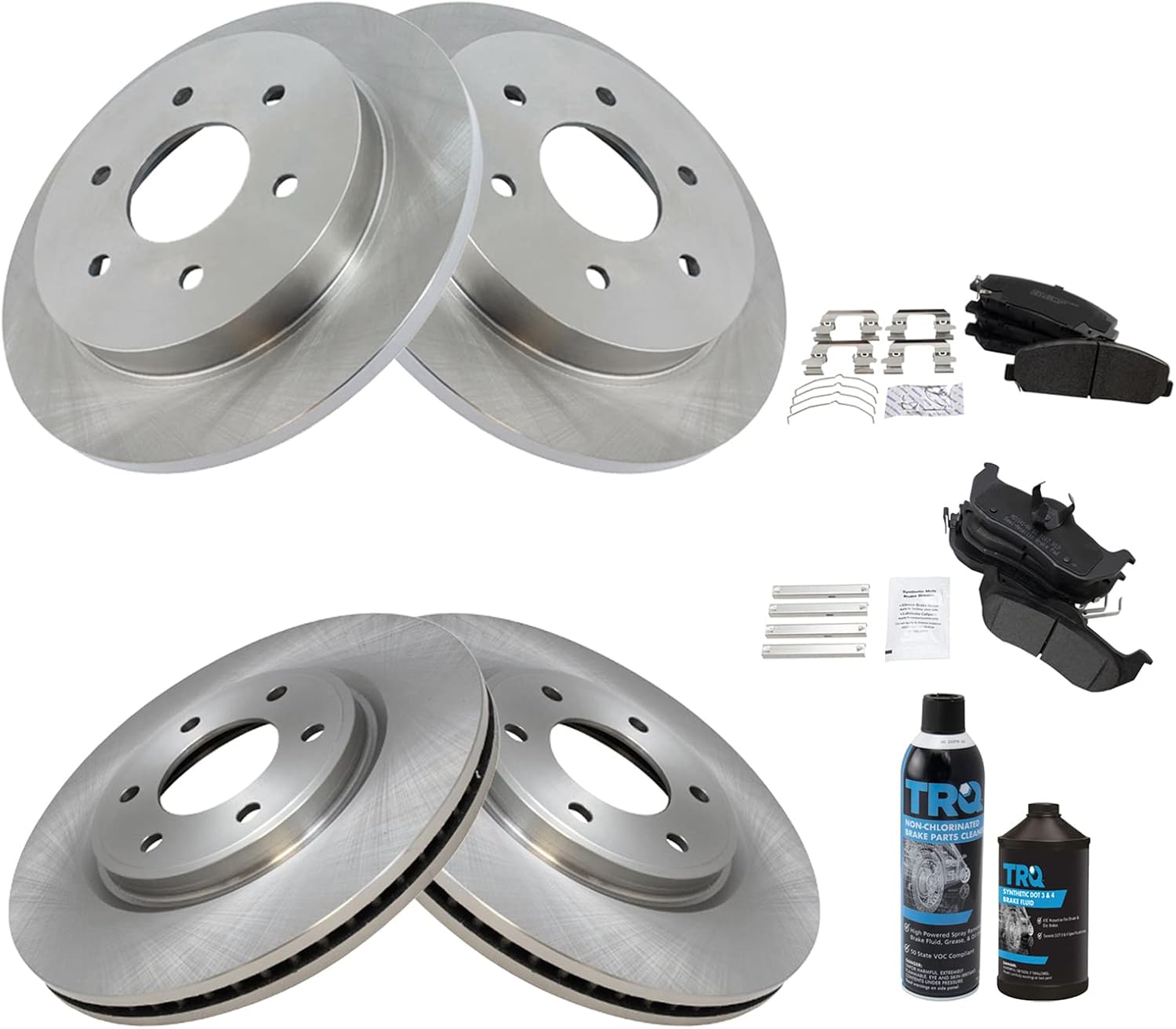 TRQ Brake Pad & Rotor Kit for 2008-2010 INFINITI QX56