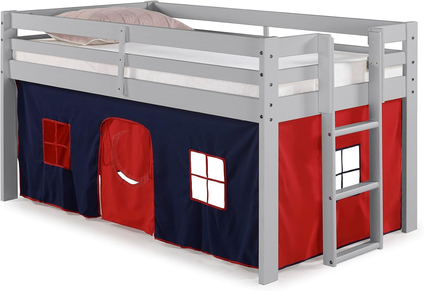 Kid's Dream Loft Bed with Playhouse Tent