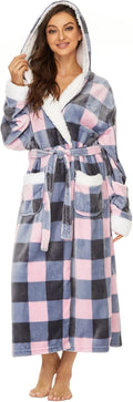 Warm Fleece Robe for Women by CCKO - Ideal for Lounging at Home