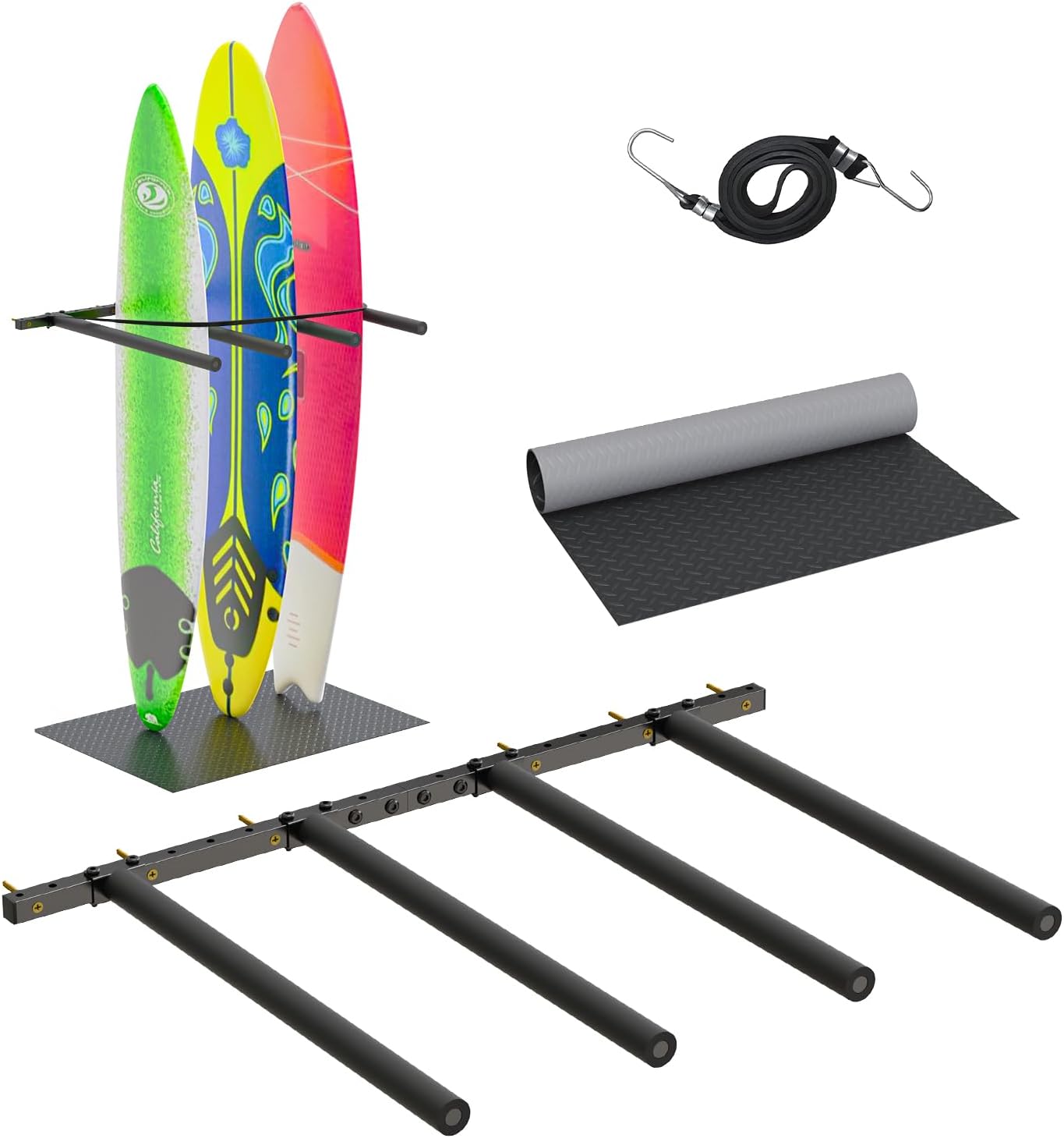 Space-Saving Vertical Surfboard Rack - Secure Mount