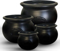 PMU Halloween Cauldron 4pc Set (6,8,12,16 in) - Durable Witch Bowls