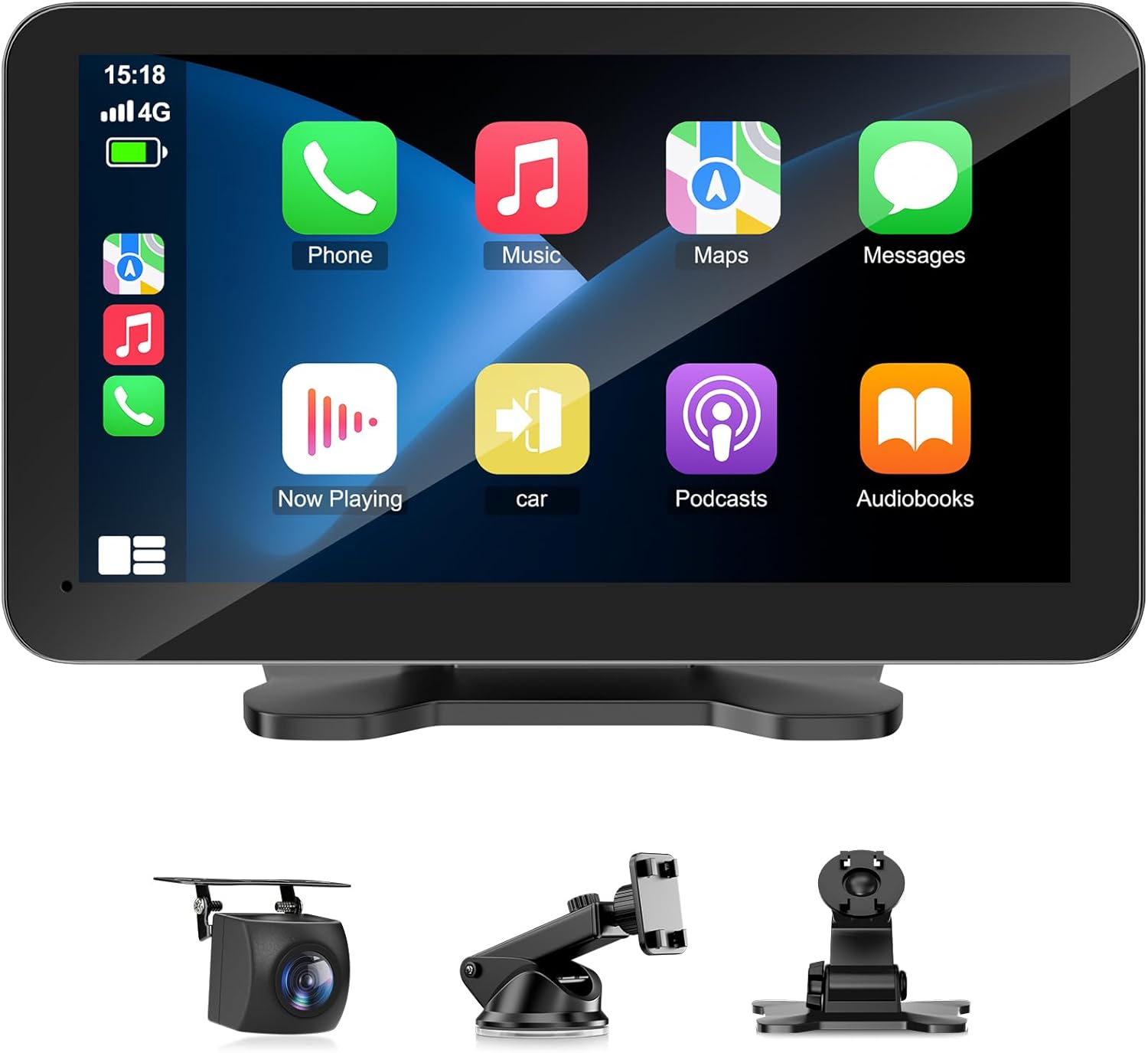 Wireless Apple Carplay Screen with 7in HD Touchscreen Features