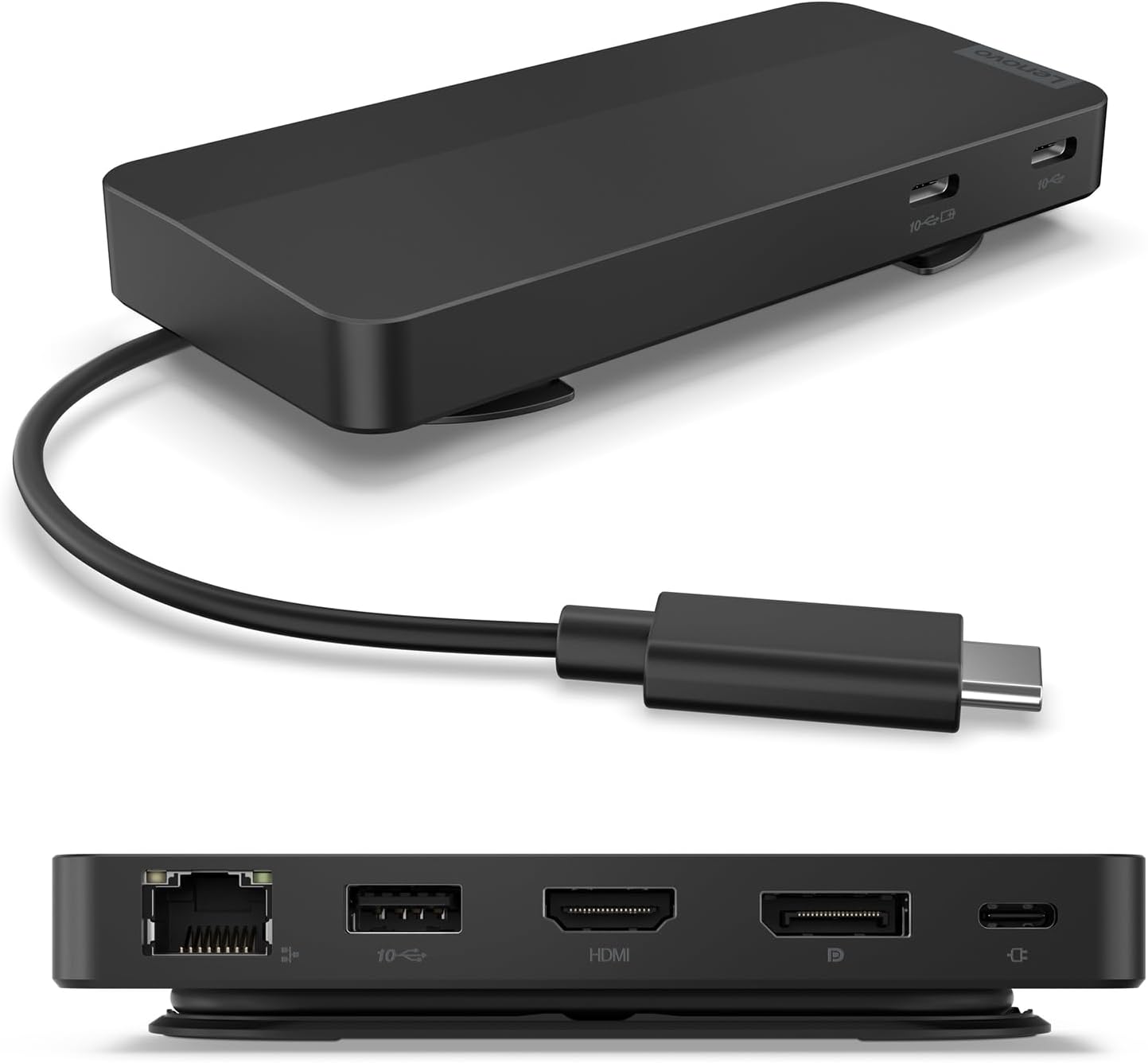 Lenovo Dual Display Travel Dock - Universal Compatibility, 4K Dual Displays