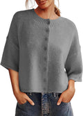 Casual 3/4 Sleeve Cardigan Sweater for Women in Fall Fashion