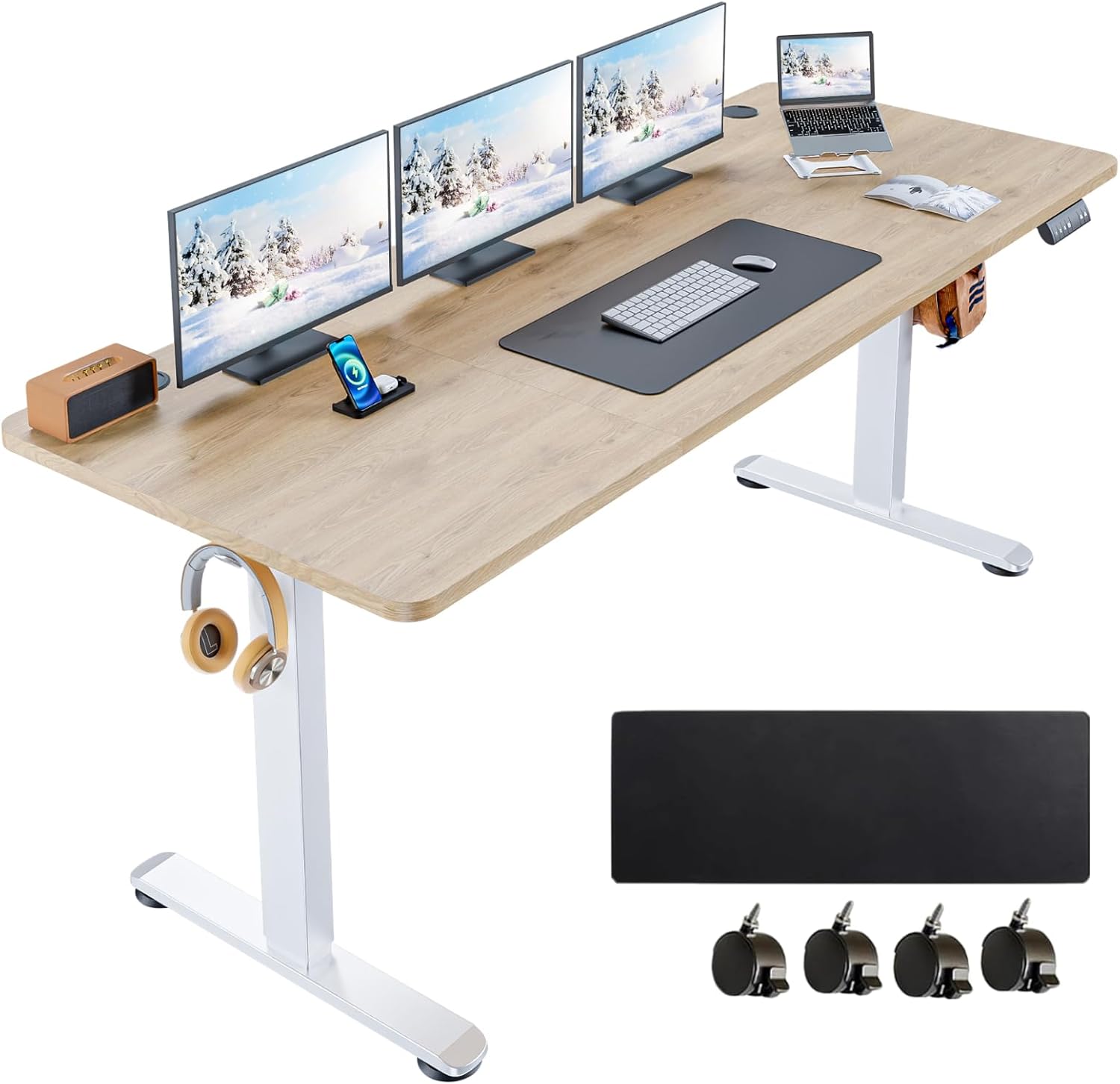 Adjustable Electric Standing Desk: Boost Productivity with Memory Preset - KORGOL