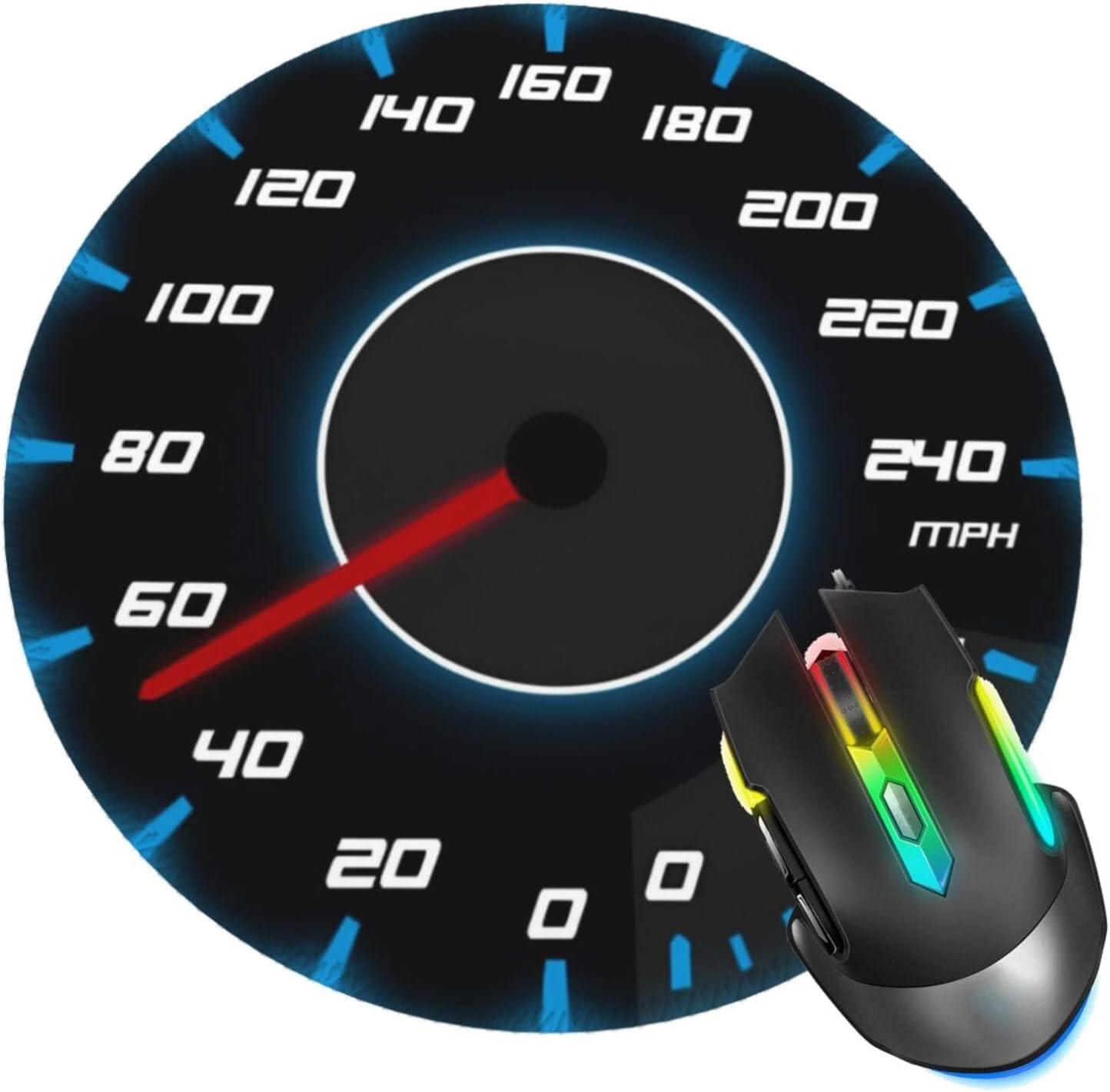Speedometer Racing Mouse Pad - Enhanced Gaming Performance!