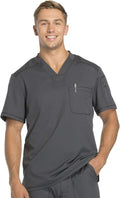 Dickies Dynamix Scrubs for Men V-Neck Top - Athletic Fit & Stretch