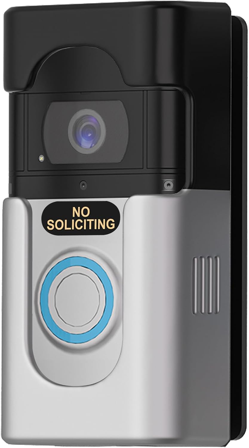 Adjustable Adhesive Doorbell Mount for Ring/Blink - Enhance Doorbell Angles