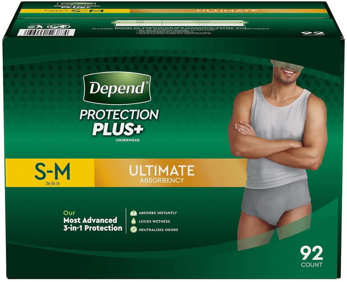 Depend Ultimate Men's Underwear 92ct: Max Absorbency