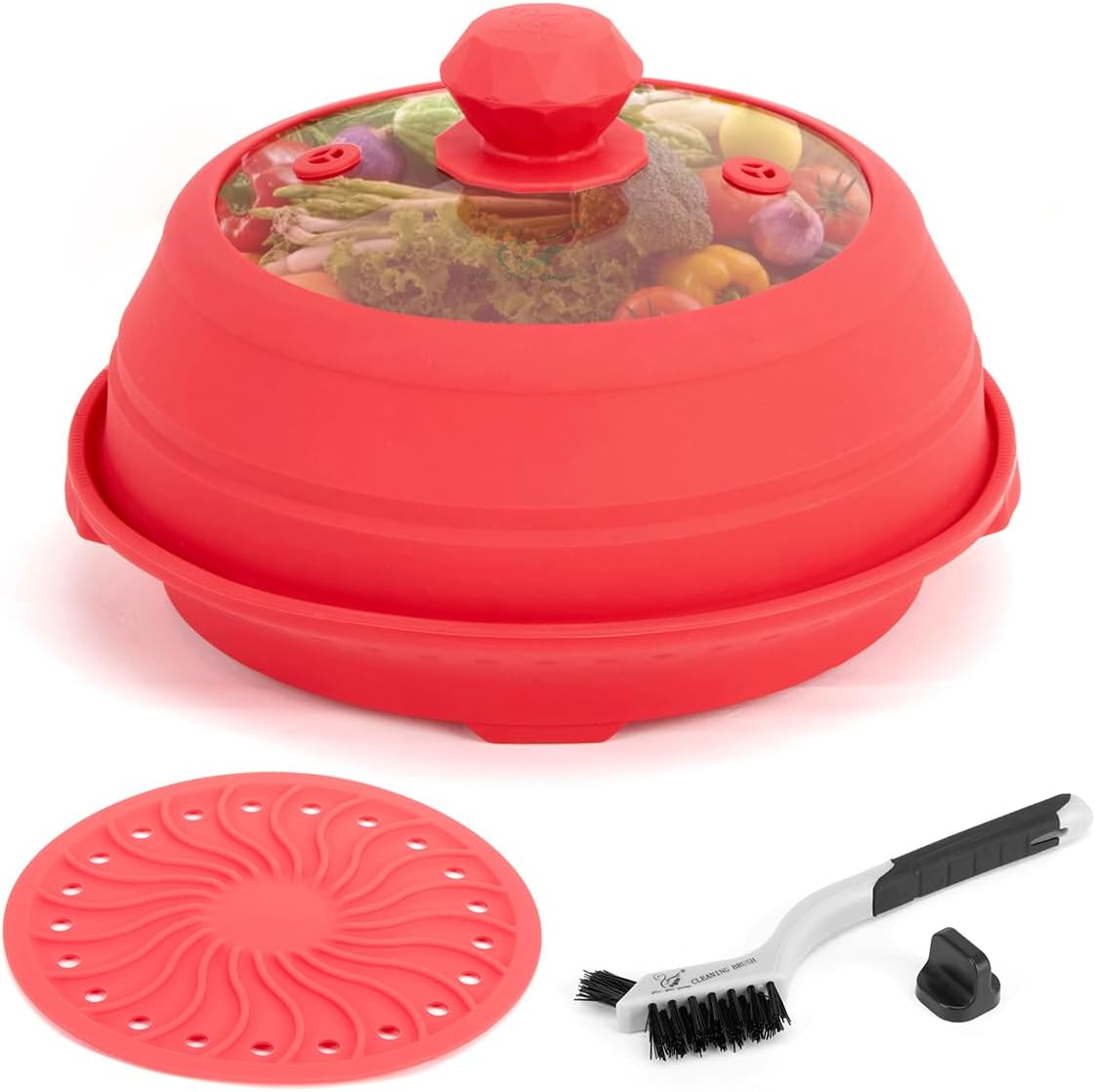 Microwave Splatter Silicone Cover for Cooking and Food Prep