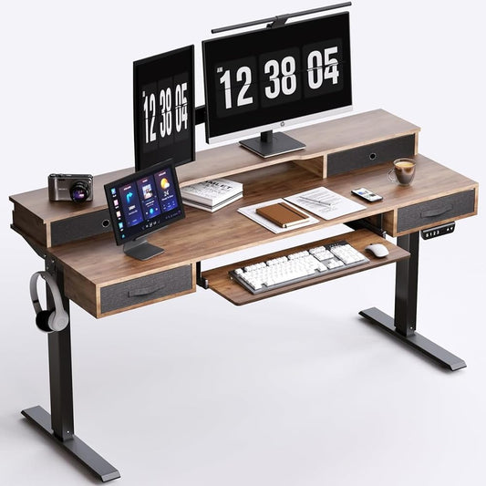REGISDESK Adjustable Standing Desk with Storage