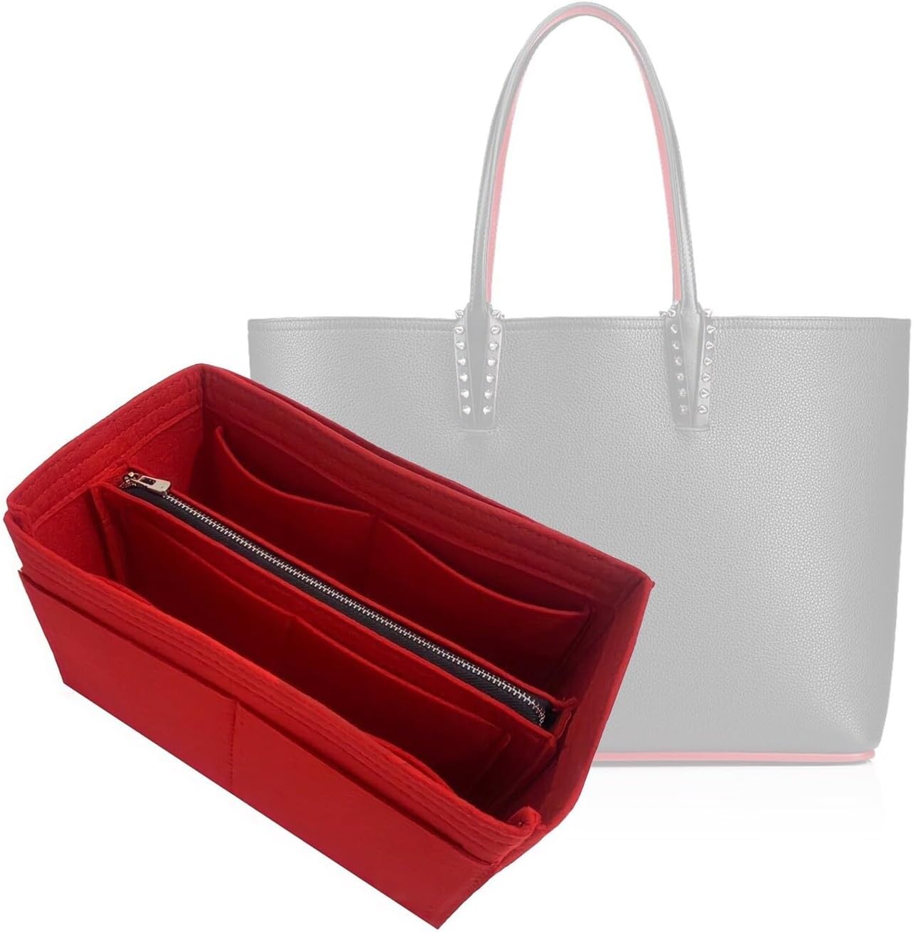 Purse Organizer for Cabata Tote - Premium Felt Insert by Divitize