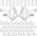 Tuanse 30 Sets Night Light Base with Shade Mounting Clip - DIY Pack