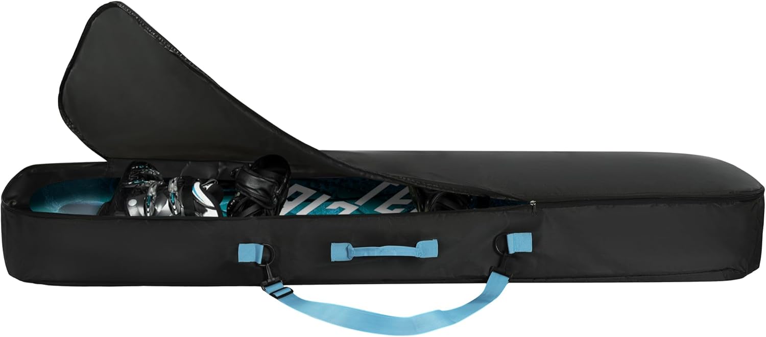 Navaris Snowboard Bag 157cm - Easy Carrying, Black/Light Blue