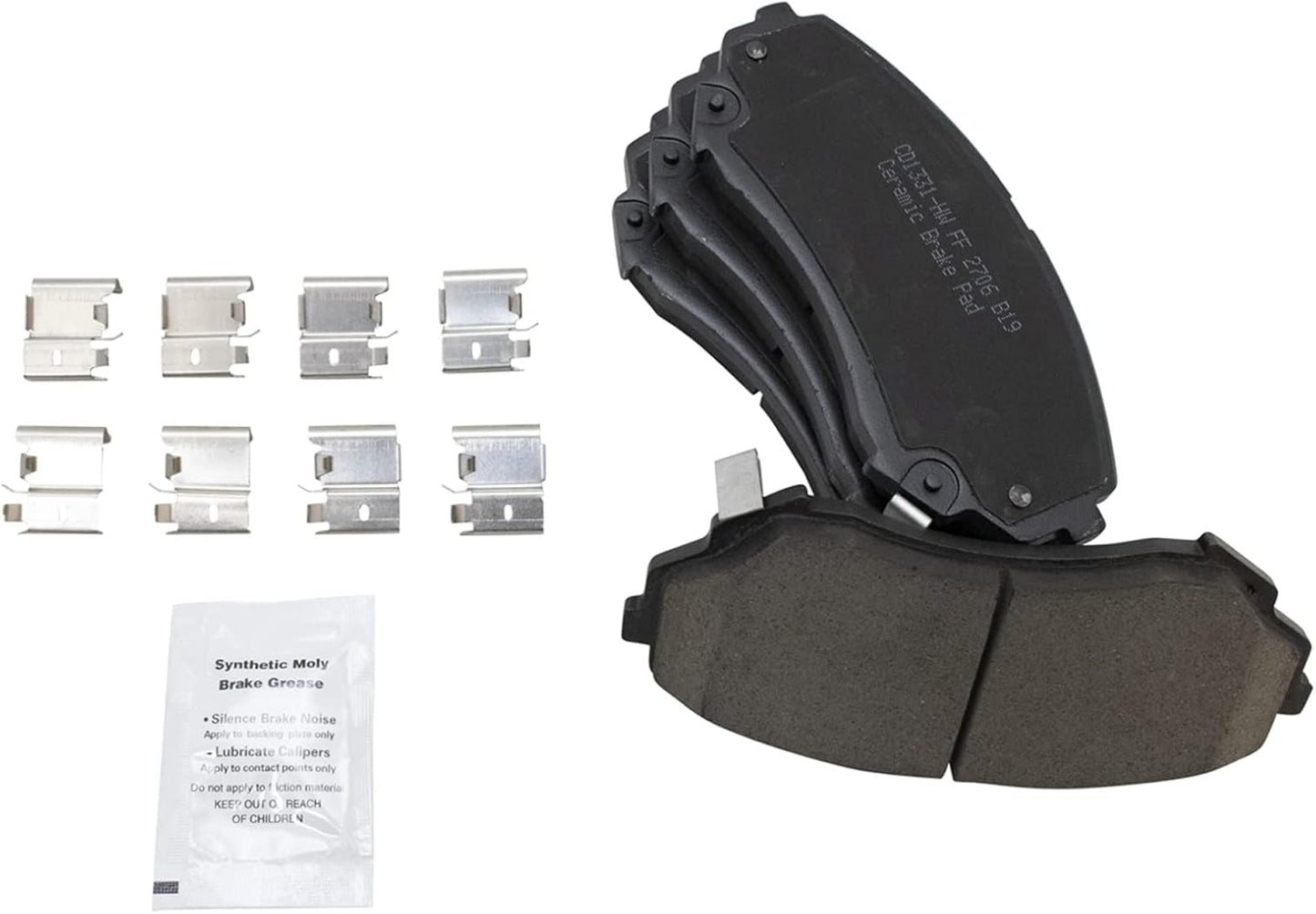 TRQ Front Brake Pads Ceramic for 2008-2014 Cadillac CTS