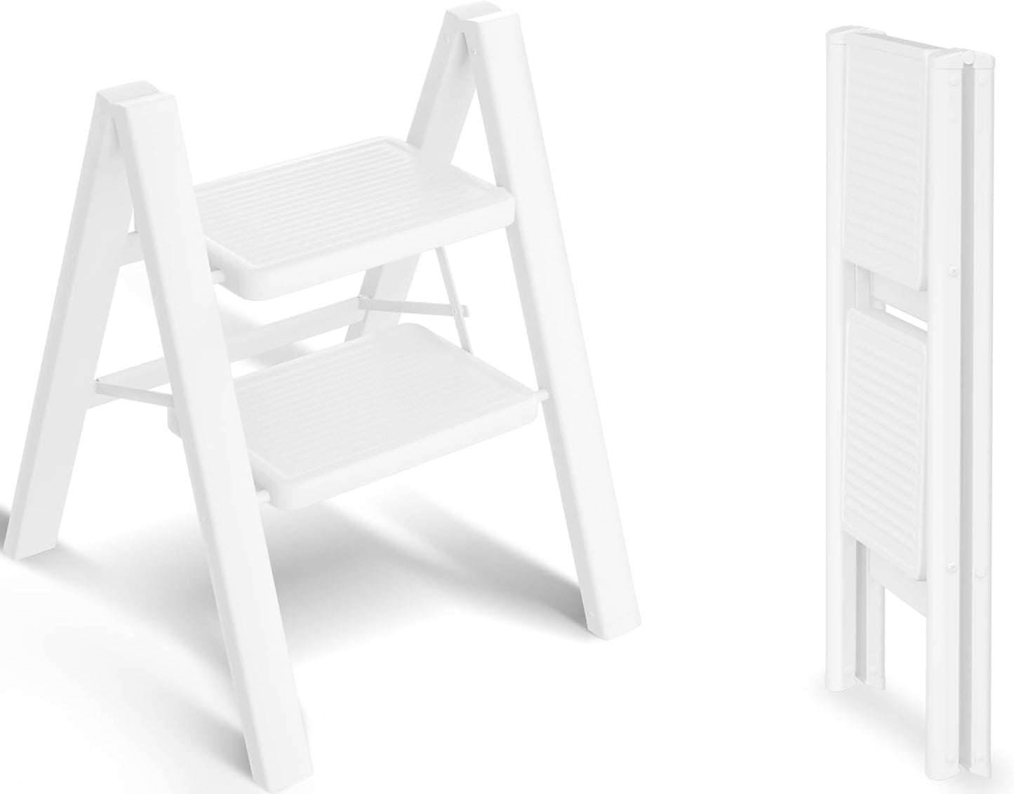 Step Stool 2 Step Ladder with Anti-Slip Wide Pedal for Home