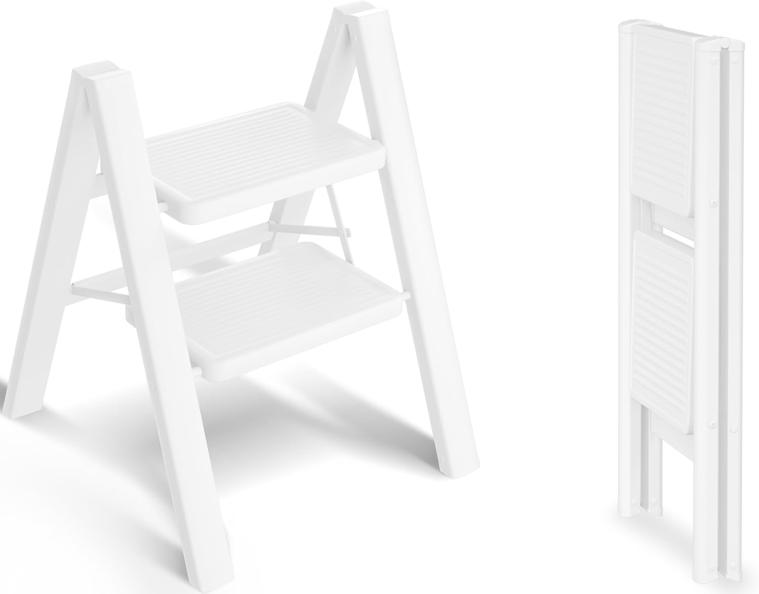 Step Stool 2 Step Ladder with Anti-Slip Wide Pedal for Home