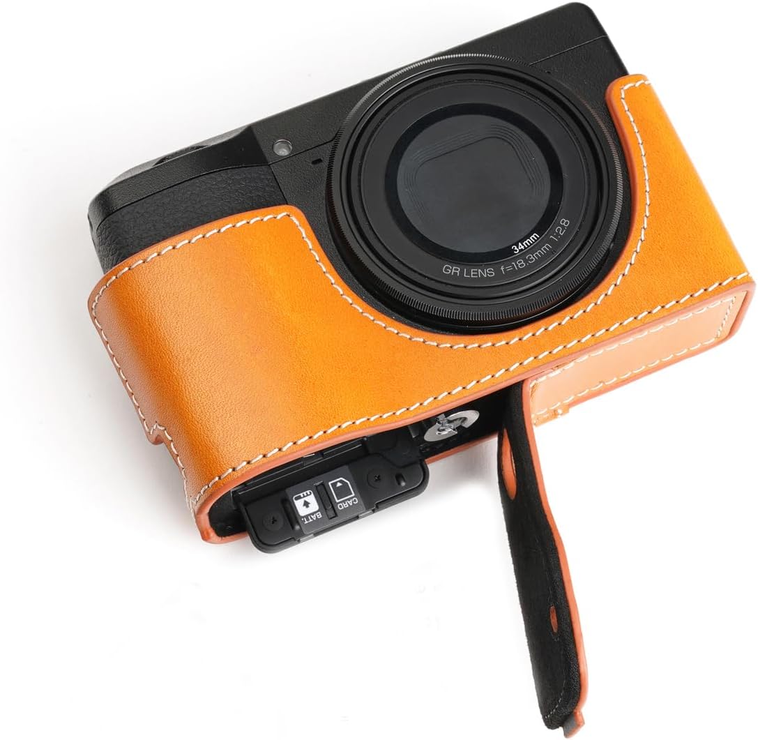 Handmade Genuine Leather Half Camera Case for Ricoh GR III