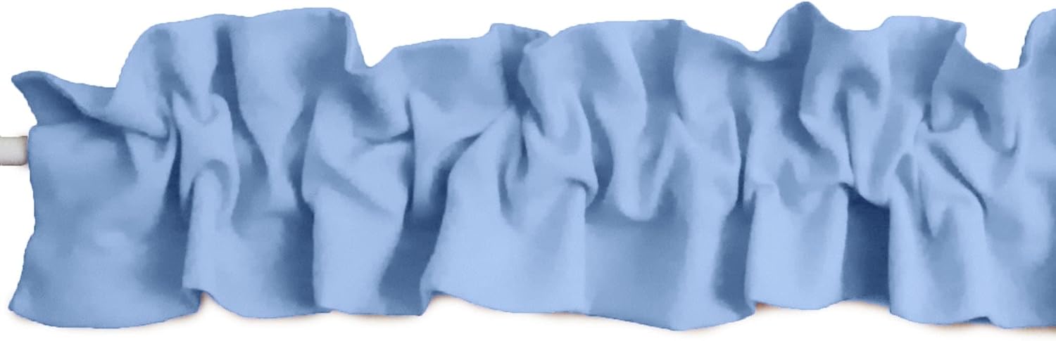 Solid Poplin Sleeve Topper Window Valance for Home Decor