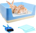 Extra Large Rabbit Litter Box Corner Pan - Spacious Small Pet Toilet