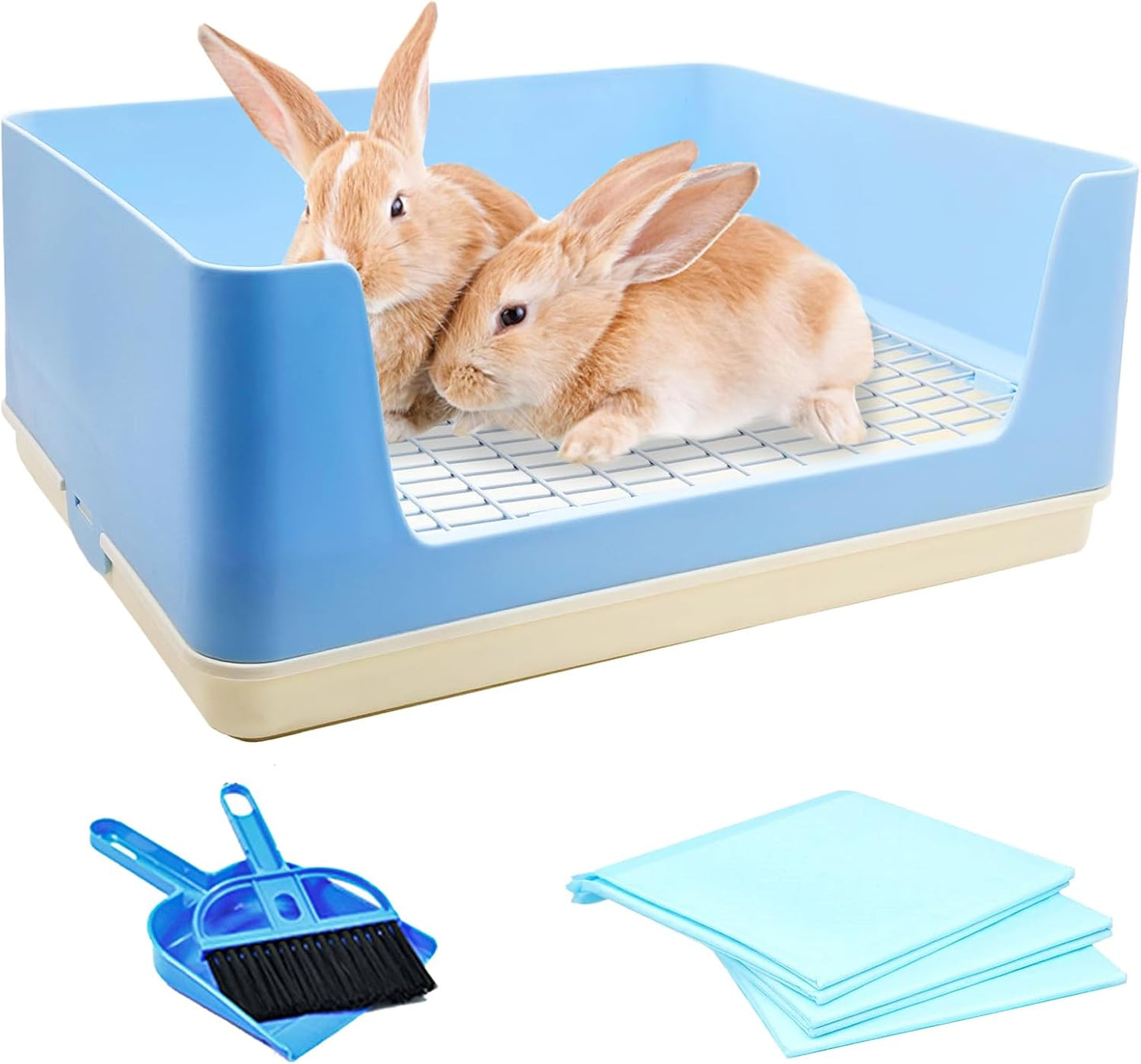 Extra Large Rabbit Litter Box for Small Pets - VCEPJH Blue